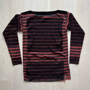 Jean Paul Gaultier Soleil Layered Mesh Striped Top - Vintage Y2K - Size Small